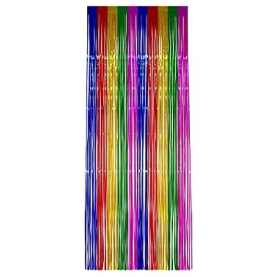 Image of Multi Colour Metallic Shimmer Curtain 92 x 244cm