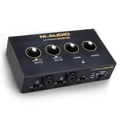 Image of M Audio Track Duo HD Interface 24bit 192kHz for Recording, Streaming, Podcasting with USB C, 2 XLR TRS Inputs, Outputs, Software Suite