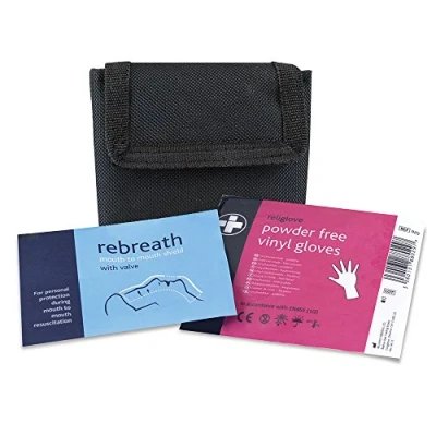 Image of Reliance Medical Rebreath and Gloves Kit in Black Belt Pouch