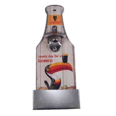 Image of Guinness Bottle Opener and Catcher With Toucan Design