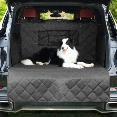 Image of KYG Car Boot Protector for Dogs, Non Slip Waterproof Liner Tear resistant Universal Dog Side/Bumper Protection Trucks and SUVs 105 * 195 38cm