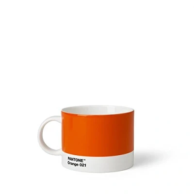 Image of Copenhagen Design Pantone Cup, Tea/Coffee Mug, fine China (Ceramic), 475 ml, Orange 021 C, 1 Count (Pack of 1)