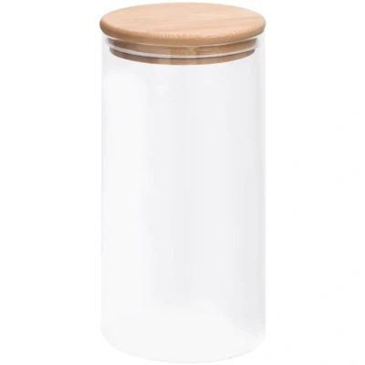 Image of vidaXL Storage Glass Jars with Bamboo Lid 4 pcs 1200 ml