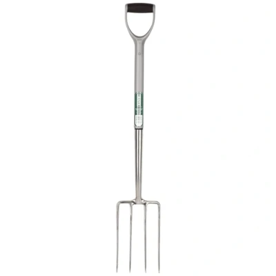 Image of Draper Extra Long Stainless Steel Garden Fork with Soft Grip