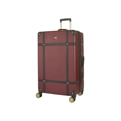 Image of Infinity Leather Burgundy Cabin Suitcase 55 x 35 22 cm Lightweight Hard Shell Luggage Suitable for Easyjet, Ryaniar, Jet 2 Paid Carry on