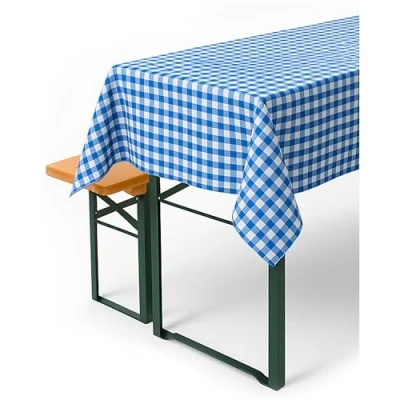 Image of texpot TextilDepot24 Country House Tablecloth, Chequered, 100% Cotton, 80 x cm, Blue/White