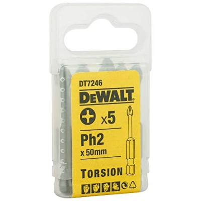 Image of DEWALT DT7246QZ 50mm PH2 Torsion Bit (5 Pieces)