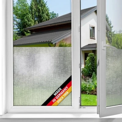 Image of d c fix Fensterfolie static Lynn UV Sichtschutz beidseitig blickdicht statisch selbsthaftend Folie für Bad Fenster, Küche, Glastür Milchglasfolie Sichtschutzfolie Glasfolie 45 cm x 1,5 m
