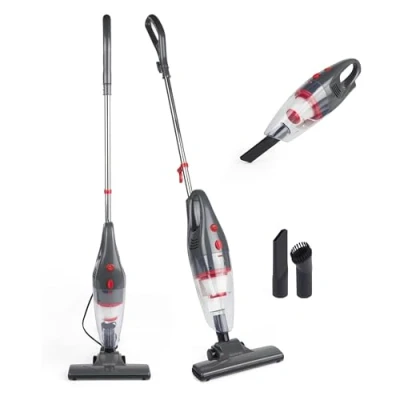 Image of Beldray BEL0770N GRY 2 in 1 Upright Stick Vacuum Cleaner Corded Handheld Vac for Pet Hair, Lightweight Car Vacuum, Stairs/Upholstery, Bagless 1L Dust Tank, HEPA Filter, Crevice &amp; Brush Tools, 600W