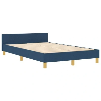 Image of vidaXL Blue Bed Frame 120x200 cm Fabric
