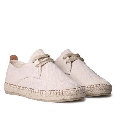 Image of TONI PONS Dixon Lace up espadrille for Men made of cotton fabric., ecru, 8 UK