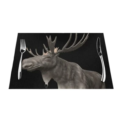 Image of Placemat, Crossweave Vinyl Woven Table Mats, Non Slip Insulation Washable Mats Set Placemat For Kitchen Dinner