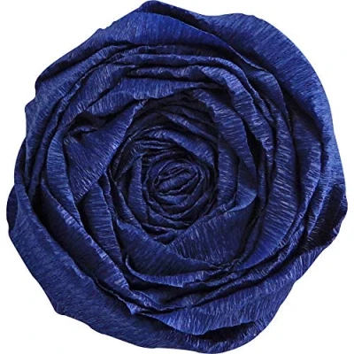 Image of Clairefontaine Ref 903063C Superior Quality Crepe Paper (Pack of 10 Sheets) 2 x 0.5m Sized Sheets, 40% Creppage, 32gsm Paper, Delivered Folded Navy Blue