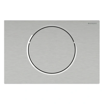 Image of Geberit Sigma10 Electronic Single Flush Plate Battery Operation With Bluetooth Brushed Chrome (115.869.SN.6)