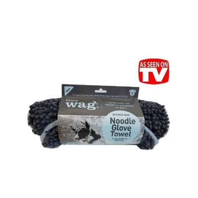 Image of Henry Wag Pet Noodle Glove Towel Soft &amp; Highly Absorbent Microfibre, Muddy Accessories, Quick Drying Designed for Dogs GRS Recycled Polyester (80cm X 35cm)