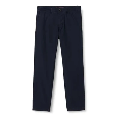 Image of Tommy Hilfiger Men Chino Chelsea Gabardine GMD Woven Pants, Blue, 40W / 34L