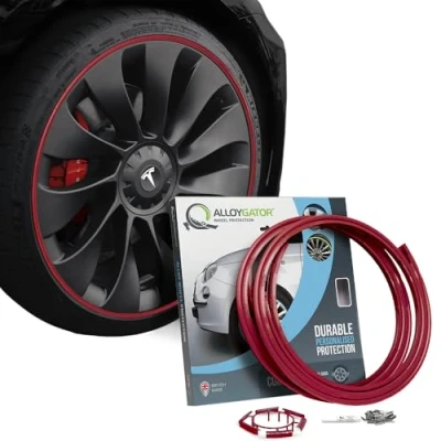 Image of AlloyGator Dark Red Alloy Wheel Protectors Fits 1215 Inch Diameter Rim Protection 15 Colours Available