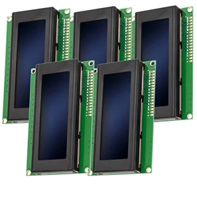 Image of AZDelivery Compatible with HD44780 2004 4x20 Serial LCD White Character Blue Backlight Display Board 3.3V 5V Arduino and Raspberry Pi Including E book! (Pack of 5)