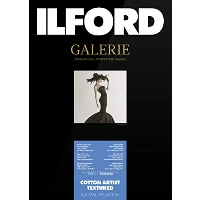Image of ILFORD GALERIE Cotton Artist Textured 310gsm A3 297mm x 420mm 25 Sheets