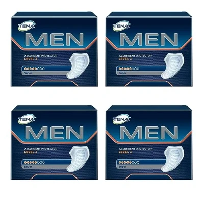 Image of TENA for Men Level 3 Guard Men, Super Absorbency Incontinence Protector (4 Pack of 64 Count)