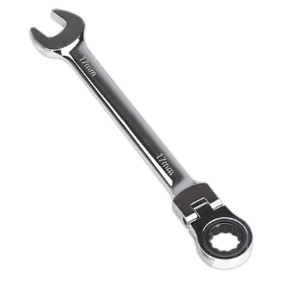 Image of Sealey Premier Flexi Head Ratchet Combination Spanner 17mm