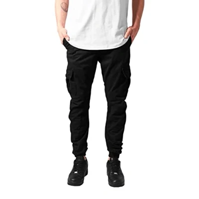 Image of Urban Classics Cargo Jogging Pants trousers, Men&#039;s, Size: 3XL, Black