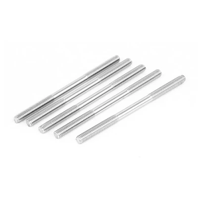 Image of Sourcingmap A15081000ux0463 M6x100mm Stainless Steel Double End Threaded Stud Screw Bolt (Pack of 5)