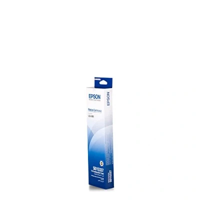 Image of Epson Black SIDM Cartridge for LQ 590 (C13S015337) Matrix Printer Tape (Black, Dot Matrix, 24 Pin, 290 x 78 32, 590)