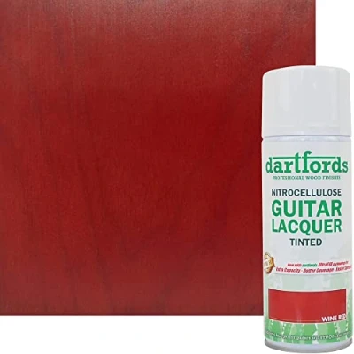 Image of dartfords Wine Red Nitrocellulose Guitar Lacquer 400ml Aerosol