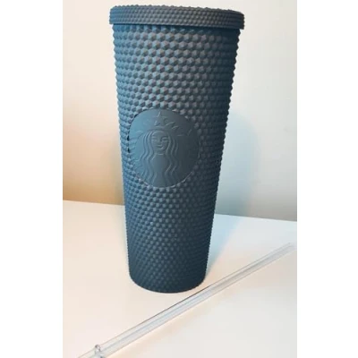 Image of Starbucks Plastic 2021 Black Matte Studded Venti Tumbler, 24 oz