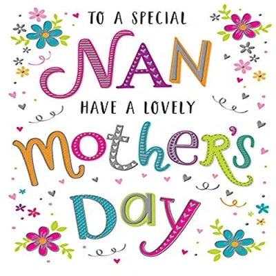 Image of Piccadilly Greetings Regal Publishing Modern Mother&#039;s Day Card Nan 8 x 6 inches, White