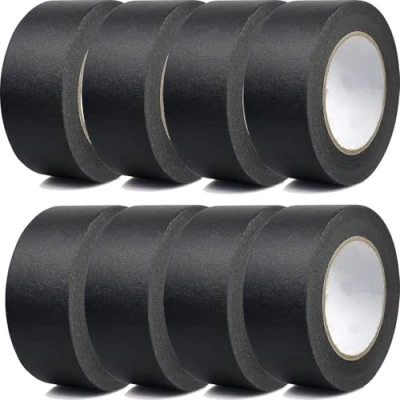 Image of ZALUJMUS Multi Surface Premium Masking Tape, Decorating Painters Tape for Artist Indoor 30m*5cm, Black (8)