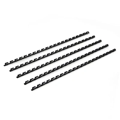 Image of RAYSON Plastic Binding Combs, 21 Ring 20 Sheets (80gsm 20lb) Capacity, 6mm Black A4 Comb Binder Spines, Pack of 100