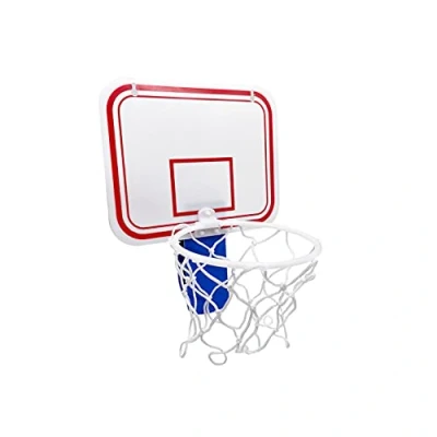 Image of TaktZeit Office Basketball Hoop Clip for Trash Can Game Small Board Waste Basket in Restroom Bed Room Bathroom and (Blue/White, 6.3&quot; x 7.9&quot;)