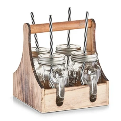 Image of Zeller drinking glasses with box, Glass, Transparent/Natur, 20 x 22 cm