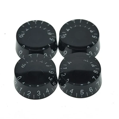 Image of Dopro 4pcs Black Guitar Speed Dial Knobs Control Knob fits LP