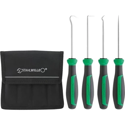 Image of Stahlwille 13000/4 Hook Tool Set 4 Pieces l Universal Use in Textile Bag Made Germany