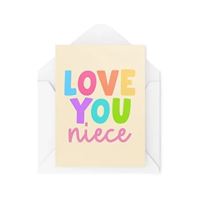 Image of Funny Novelty Greeting Cards Love You Niece Birthday From Auntie Nephew Thinking Of Banter Joke CBH1289