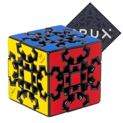 Image of Meffert’s Gear Cube Puzzle Very Difficult Unique Style Includes Crux Sticker