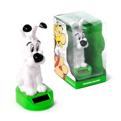 Image of Puckator Idefix (Dogmatix) Asterix Solar Pal Home Office Table Desk Dashboard Car Decor Decoration Gift Ideas Gifts For Teenage Old Boy Girl Dad Mums Powered KIds Toys Toy Figure Figures