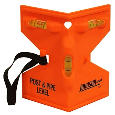 Image of Johnson Level &amp; Tool 175 O Orange Post Pipe Level, 4&quot; x 5&quot; 9&quot;, Orange, 1