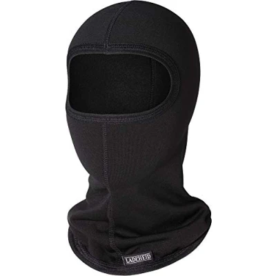 Image of Ladeheid Children&#039;s Youth Balaclava Ski Mask Silverplus Thermoaktive LA 200(Black, One Size)