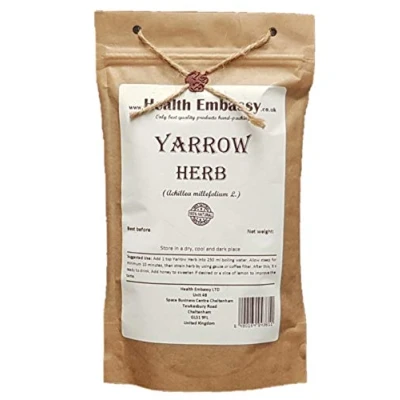 Image of Yarrow Herb Tea (Millefolii Herba Achillea millefolium L.) Health Embassy 100% Natural (100g)