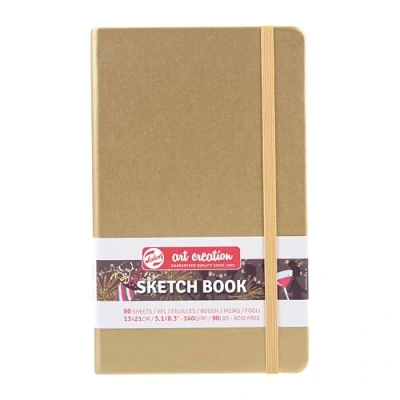 Image of Talens Art Creation Sketchbook 80 Sheets, 13 cm x 21 Size, White Gold