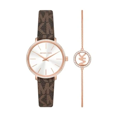 Image of Michael Kors MK1036 Ladies Pyper Watch and Bracelet Gift Set