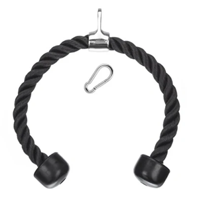 Image of Katai Tricep Push Pull Down Rope Cord for Multi Gym. Cable Attachment Complete with Snap Hook Carabiner