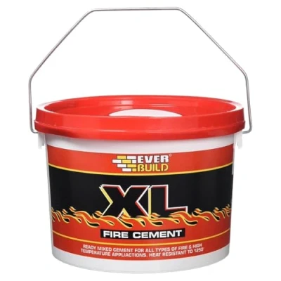 Image of Everbuild XL Fire Cement Ready Mixed Resistant to Temperatures Up 1250˚C Buff 5kg