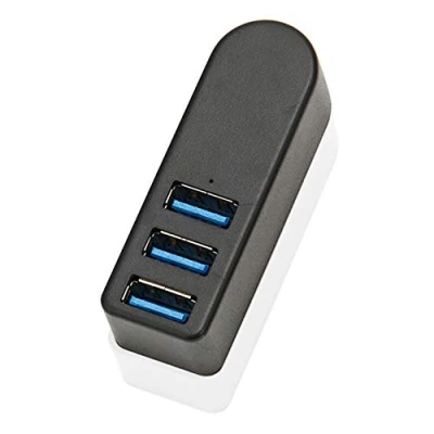 Image of EasyULT 3 Port USB 3.0 Hub, Hub Ultra Data Slim Portable Splitter, for Macbook, Notebook PC, Laptop, Flash Drives, Mobile HDD, and More(Black)