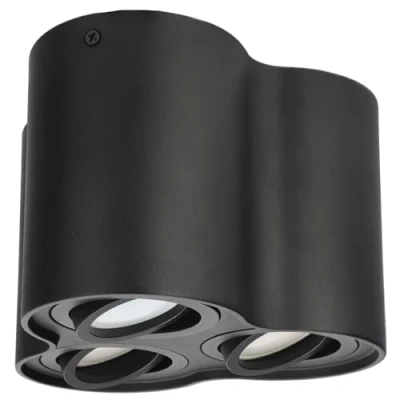 Image of EDO Surface Mounted Light SKAND 3 Black GU10 Ceiling with 3xGU10 Socket 230V Round Spotlight lamp Downlight Made of Aluminium EDO777107