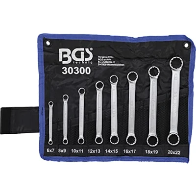 Image of BGS 30300 Double Ring Spanner Set extra flat 6 22 mm 8 pcs.